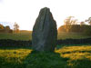 One of the stones glows as the sun slips over the horizon