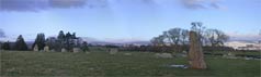 Panoramic view of Long Meg and her daughters